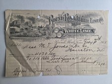 1901 Round Rock White Lime Co Texas Illustrated Billhead Wm Walsh Factory Wagons picture
