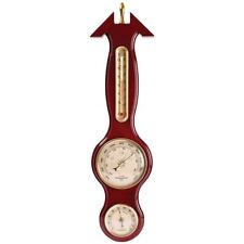 Small Traditional Banjo Weather Station Barometer Thermometer Hygrometer Boxed picture