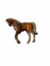 Vintage Small Painted Pot Metal Western Horse Figurine Trinket 2.5” X 3” Japan picture