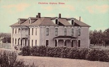 Council Bluffs Iowa Christian Orphanage Home Historic Building Vtg Postcard 1A picture