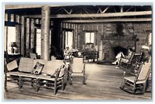 c1930's Farmington ME, Lodge Hotel Interior Unposted Vintage RPPC Photo Postcard picture