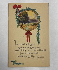 1900's Antique G.T. Co. Christian Postcard, Psalm 84:11, “Lord Give You Grace” picture