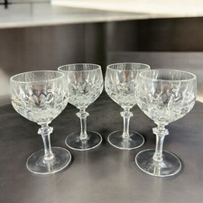 Gorham Crystal LA SCALA Clear Drinking Glass Stemware Goblet Set 4 Glasses 5.25” picture