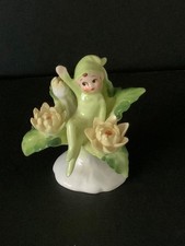 Napcoware Bone China Flower Fairy Figurine Pixie Vintage Flower of Month picture
