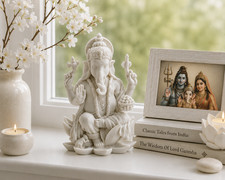 Rare Ganesh (Ganesha) Hindu Elephant God of Success Statue, 7 1/4-inch - Mint picture