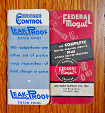 1953 Federal Mogul & 1953 Chrome Control Piston Pocket Notebook Pittsfield Mass picture