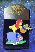 Disney Auctions - Winnie the Pooh and Eeyore Football Pin - LE 100 - 2005 picture