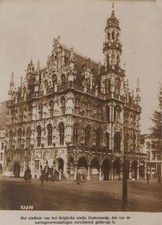 WW1 Oudenaarde Belgium Town Hall survives war RARE 1917 - Original Press Photo picture