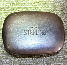 Vintage S & M Sterling Silver Hinged Pocket Box – 75g Solid Sterling picture