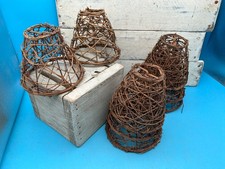 Rustic Woven Grapevine/Twig Lampshades. 5.25 D, Set of 8 picture