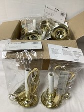 Lot of 12 New Darice Electric Window Candle Brass Base Finger Loop Holiday Decor picture