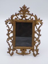 Antique Gold Art Nouveau Easel Picture Frame Reticulated Acanthus Scrollwork picture