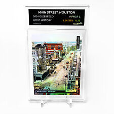 VIEW OF MAIN STREET, HOUSTON, TEXAS 1908 2024 GleeBeeCo Holo Card #VW19-L /25 picture