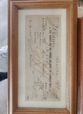 1918 Vintage Framed Railroad Receipt Document picture