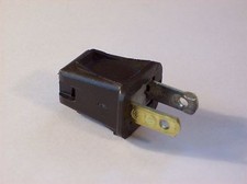 LEVITON BLACK 1-2-3 SNAP ON PLUG POLARIZED 18/2 SPT1 LAMP CORD 30030J picture