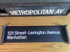 R21 NY NYC SUBWAY ROLL SIGN 125th STREET LEXINGTON AVENUE MANHATTAN EAST HARLEM picture