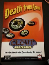 CLOUT FANTASY Collectible Throwing Game ~ Magazine Page PRINT AD Hidden City picture