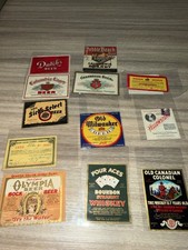 Vintage 1930s Beer Whiskey Label Lot Olympia Sick’s Select Four Aces Yellowstone picture