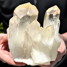 3.81LB Natural Clear White Quartz Crystal Cluster Rough Healing Specimen picture
