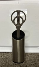 Vintage Lerche Solingen Germany MCM Desk Set Cylinder Full Moon Scissors Opener picture