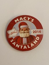 Macy’s Santa Land 2014 Pin Back Button P218 picture
