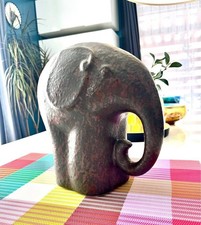 MCM Ceramic Minimalist Elephant Sculpture Vintage picture