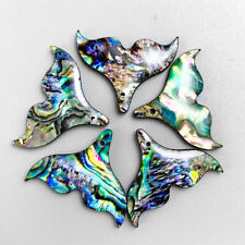 5PCS Natural Abalone Fish Tail Pendants of Pearl Shell for DIY Jewelry Making picture