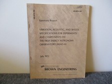 1972 TELEDYNE/NASA MSFC HEAO-A SUMMARY REPORT DEVELOPMENT/EXPERIMENTS picture