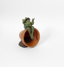 Vintage 3D Frog Mr. Toad Singing Vase Hand Painted Resin Figure Frog lover gift picture