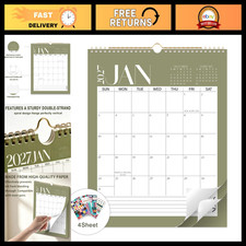 Large 18-Month Wall Calendar 2027-2028, Spiral Bound Monthly Planner, Bonus Stic picture