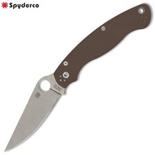 Spyderco Military 2 Sprint Run CPM-15V Plain Blade Brown G10 Handles C36GPBN15V2 picture
