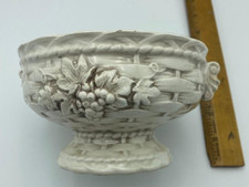 Vintage 1950 Rubens Originals Rustic Grapes 2242 Ceramics Circular Planter picture