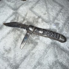 Vintage IMPERIAL Two Blade Pocket Knife Folding Silver picture