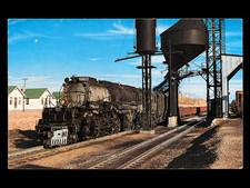Union Pacific Big Boy 4017 Steam Locomotive Postcard 1958 Harriman Wyoming 4-8-8 picture