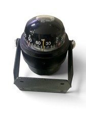 Vintage 1960s Roseland NJ Aqua Meter 90 Black Illuminated Skipper Compass picture