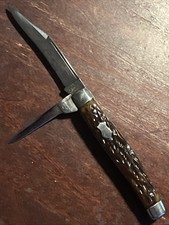 1930S Remington Jackknife Stag Blade Etchl Very Nice  R503 picture