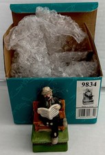 Vtg Flambro Emmett Kelly Jr. Clown Hinged Trinket Box # 9834 w/ Orig. Box Signed picture