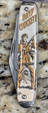 VTG Disney’s Davy Crockett USA 2 Blade Pocket Knife (Excellent Graphic) 1950 EUC picture