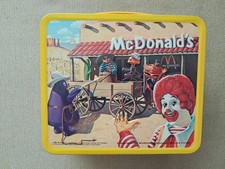 1982 RONALD McDONALD Sheriff Of Cactus Canyon Metal Lunchbox & Thermos w/Paper picture