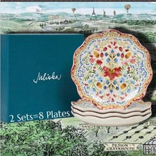 Juliska Sofia Cocktail Plates 2 Sets, 8 plates Gift Boxed picture