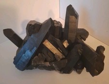 Stunning Natural Morion Black Quartz Crystal Cluster - 6.8 lbs Fine Specimen  picture