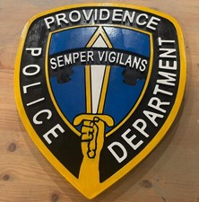 Police Providence Rhode Island 3D routed wood patch plaque sign Custom picture