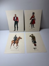 Dewar’s White Label Scottish Regimental Prints LAW Military Uniform Set of 4 picture