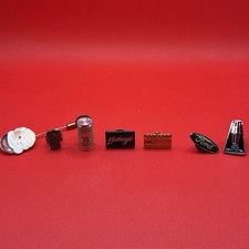 Collectors Vintage Lot 7 Pieces, Lapel Pins, FORD LINCOLN COORS GOLD 10k Santa picture