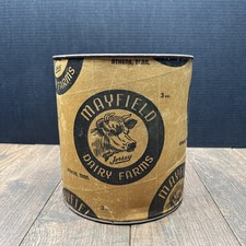 Vintage 3 Gallon Cardboard MAYFIELD DAIRY FARM TUB ATHENS TENNESSEE  picture