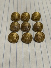 Vintage Gold Toned Chattanooga Police Department Buttons Set Of 9 picture