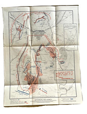 Gettysburg Battlefield Memorial Association Lines Of Battle Rare Map  1888 picture