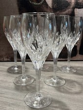 Noritake Moondust Water Goblets Vintage cut glass with Plant Design - set of 6 picture
