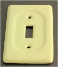 Ivory Ceramic Single Switch Plate - USA Tuscan Ceramics picture