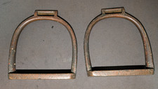 Original Pair Of Model 1863 Grimsley Artillery Brass Stirrups,Watervliet Arsenal picture